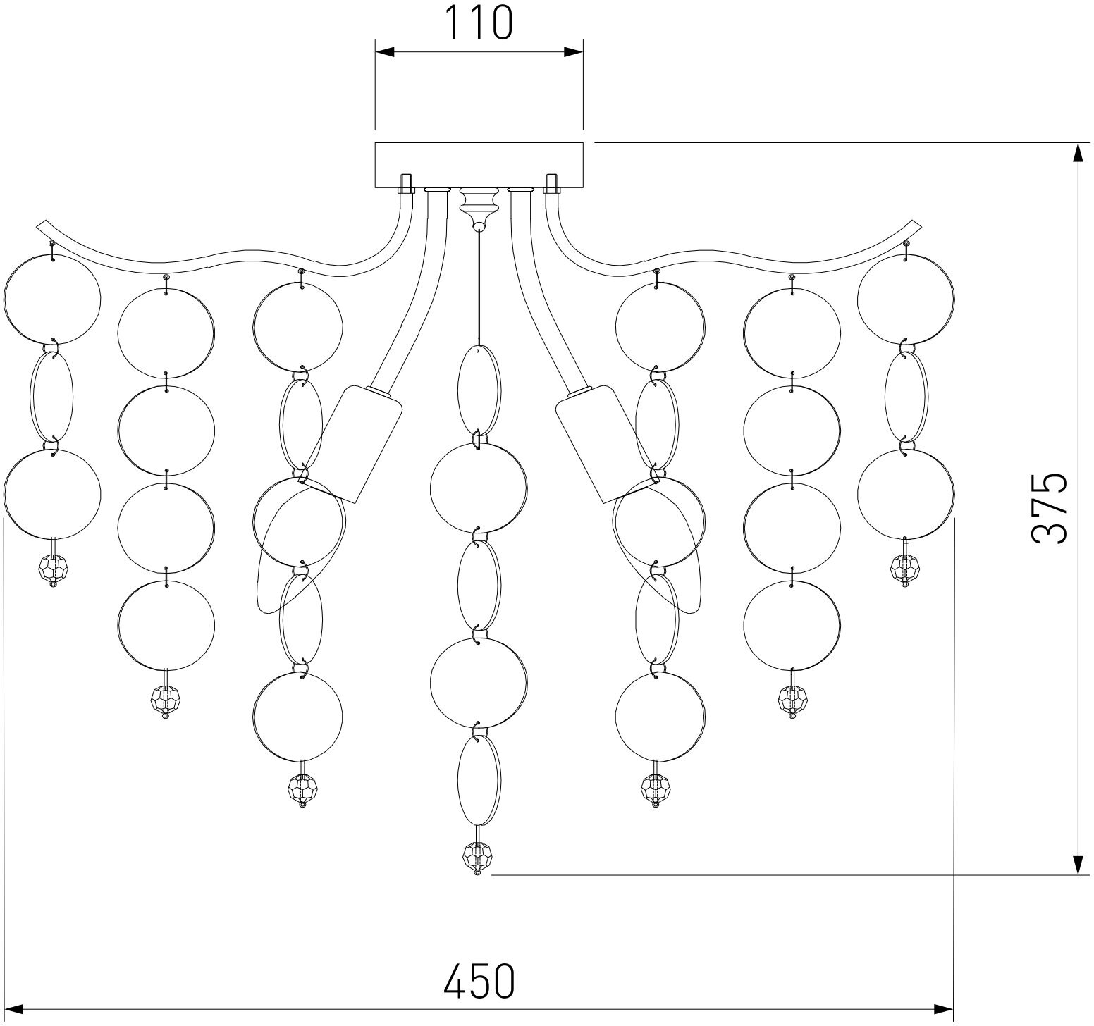 Люстра Bogates BOLLA 334/9 4690389170201 Bogate's - фото №8