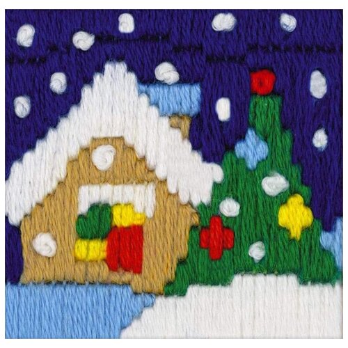 фото Набор новогодний вечер (длинный вертикальный стежок) 6х6 риолис 1653 1653