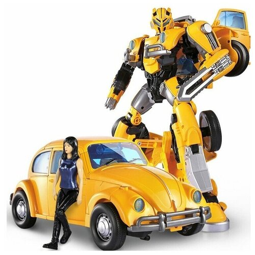 Большой робот-трансформер Бамблби, Bumblebee, световые и звуковые эффекты, гигант 42 см большой робот трансформер бамблби bumblebee световые и звуковые эффекты гигант 42 см