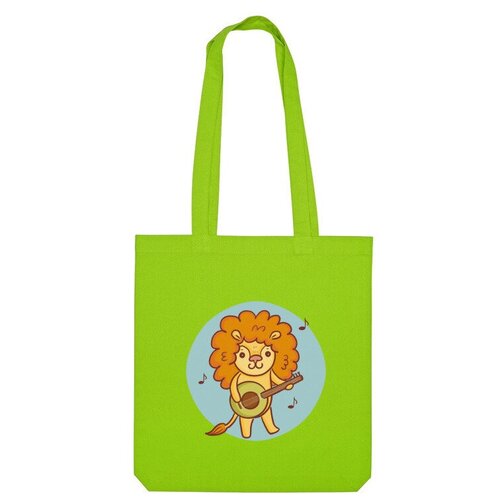Сумка шоппер Us Basic, зеленый сумка милый лев с флагом подарок для льва желтый