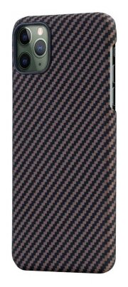 Чехол PITAKA MagEZ Case для iPhone 11 Pro Max розовое золото карбон Twill (KI1106M)