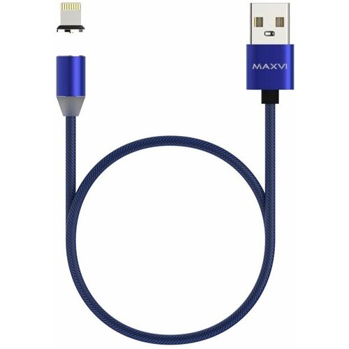 Кабель с магнитным разъёмом USB-A - Lightning, 2A, LED, Maxvi MCm-01L