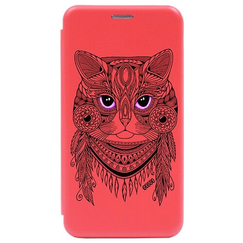 фото Чехол-книжка book art jack grand cat для xiaomi redmi 8a красный gosso