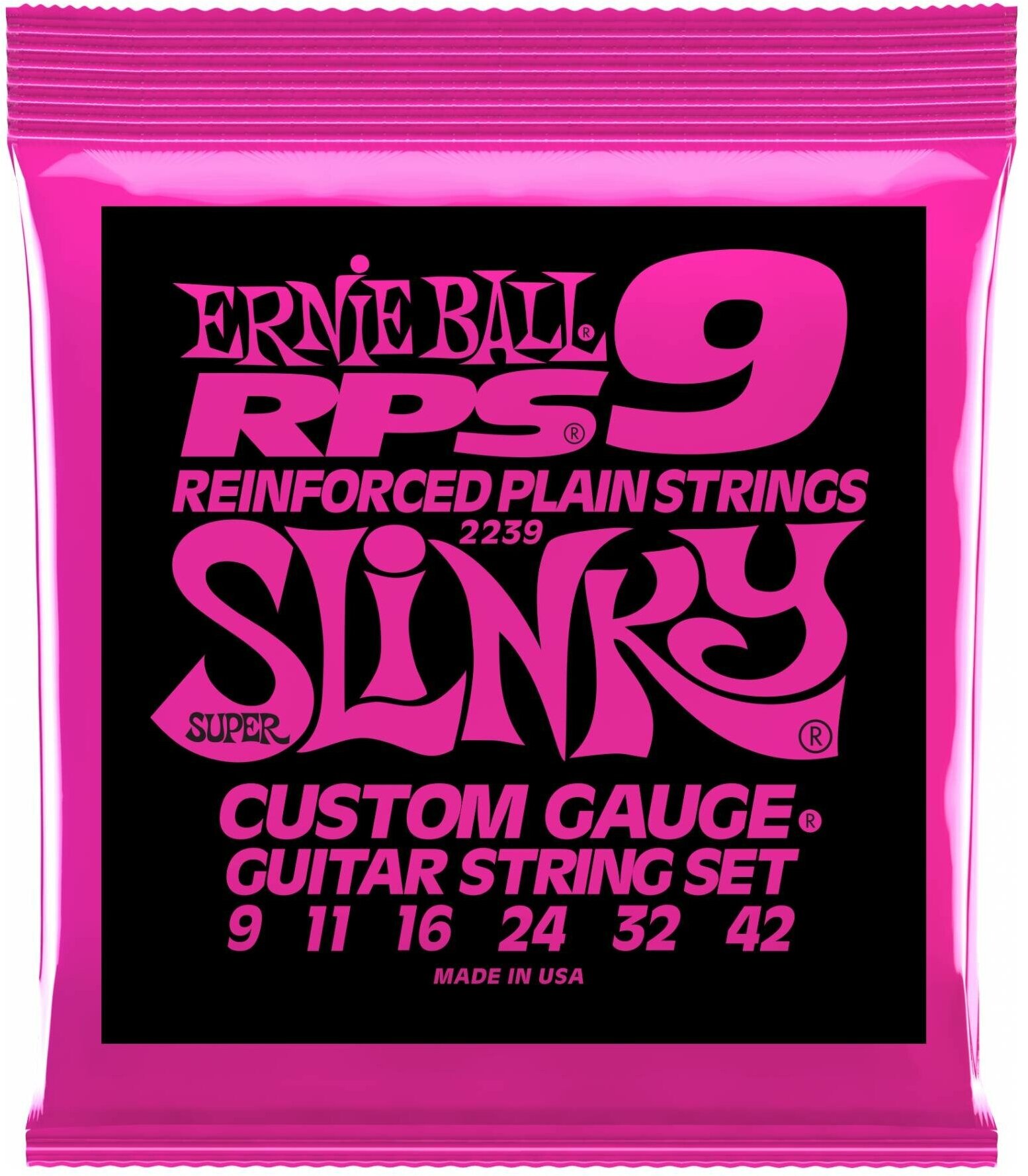 ERNIE BALL 2239 RPS Nickel Wound Slinky Super 9-42 - Струны для электрогитары