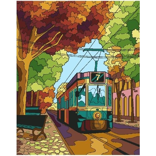 Картина по номерам Городской трамвай 40х50 см Hobby Home картина по номерам 000 hobby home городской причал 40х50