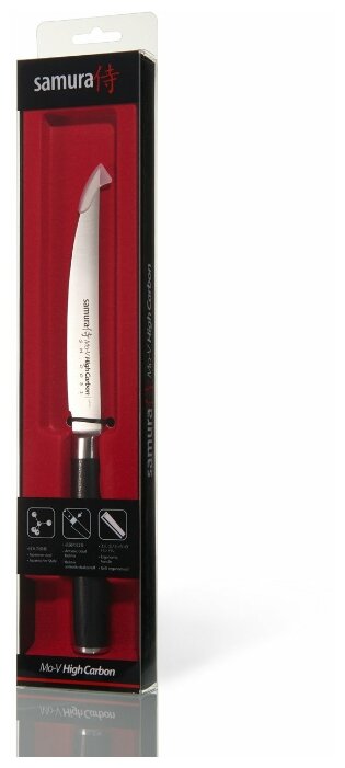 Нож для нарезки стейка / стейковый нож кухонный Samura Mo-V 120мм SM-0031