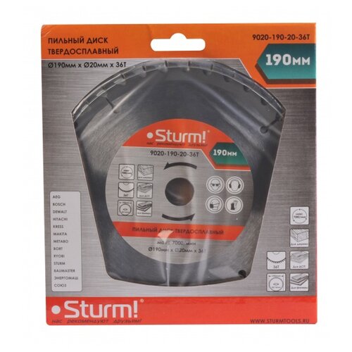 диск мастер europa standart 230mm 36t Пильный диск Sturm! 9020-190-20-36T 190х20 мм