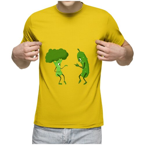 фото Мужская футболка «танцующие овощи (криминальное чтиво)» (xl, синий) us basic