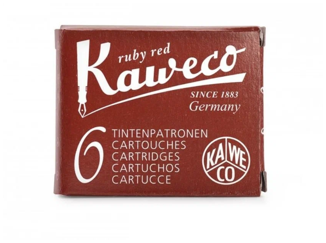 Kaweco 10000008 Картриджи с чернилами (6 шт) для перьевой ручки kaweco ruby red