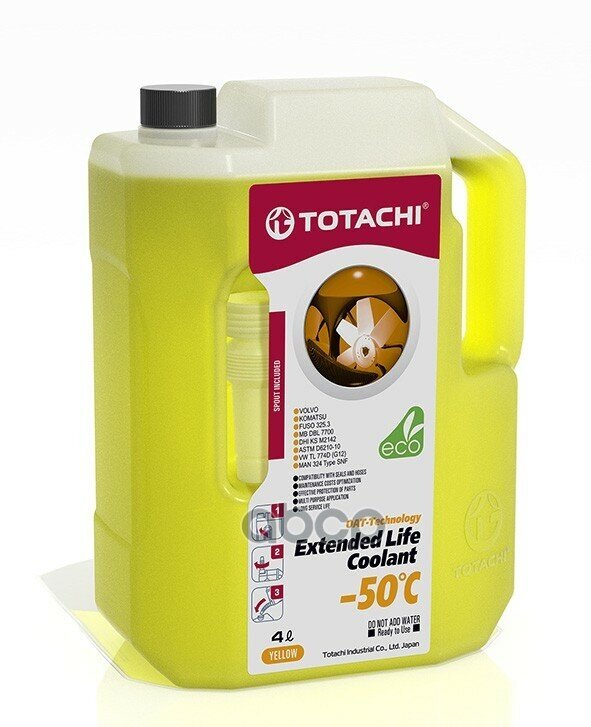 Охлаждающая Жидкость Totachi Extended Life Coolant -50 C, 4л TOTACHI арт. 43804