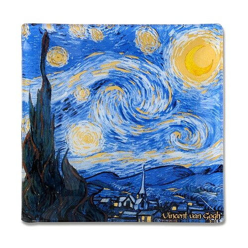 Тарелка квадратная Звездная ночь В. Ван Гог Carmani, CAR198-7310