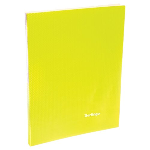 фото Berlingo папка с зажимом neon a4, пластик желтый