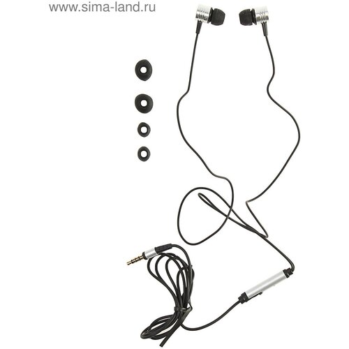 Наушники BLAST BAH-291 вакуумные микрофон 103 дБ 32 Ом 35 мм 12 м цвет хром 488₽