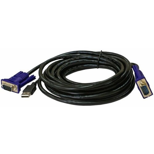 Кабель KVM D-Link DKVM-CU3/B1A разъемы VGA и USB 3.0м