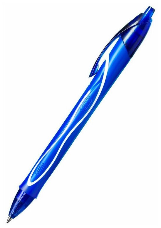 Ручка гелевая автоматическая BIC Gelocity Quick Dry,синий,0,35мм,прорезинованый корпус 1 штука