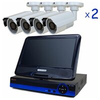 Комплект видеонаблюдения AHD 2Мп PS-link KIT-C9208HD с монитором 8 камер для улицы