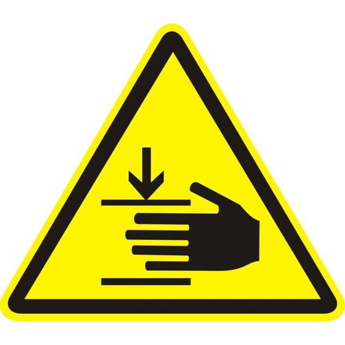 Знак W27 «Осторожно. Возможно травмирование рук» (пленка), 200 мм х 200 мм