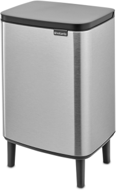 Мусорный бак 12 л Brabantia Bo Hi металлик матовый - фото №2