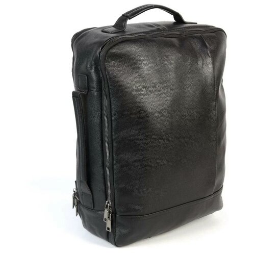 фото Мужской кожаный дорожный рюкзак 5881 блек (127109) fuzi house