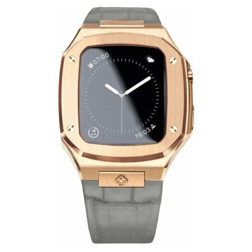 Корпус чехол для часов Apple Watch 4/5/SE/6 диагональю экрана 40 мм из нержавеющей стали Розовое золото