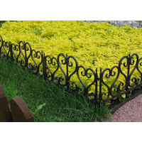 Забор декоративный МастерСад Ажурное черный 3 метра / Ограждение садовое, бордюр для сада, огорода, клумб, грядок / пластиковый