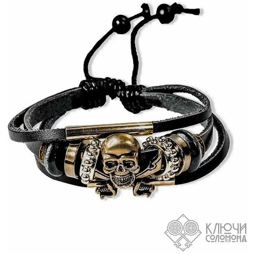 фото Браслет black code, металл, серебряный, черный