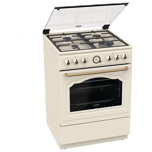 Газовая плита Gorenje GKS6C70CLI электрическая духовка стеклянная крышка чугун бежевый 85871₽