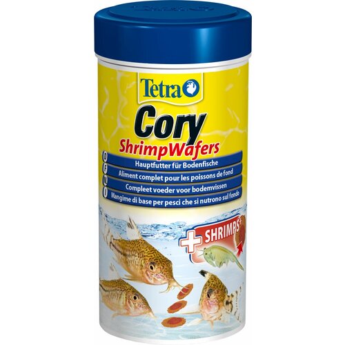 TETRA CORY SHRIMP WAFERS корм чипсы для донных рыб (100 мл х 2 шт) корм для рыб tetra pleco multi wafers для сомов крупные чипсы 250мл