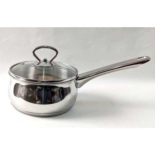 Кастрюля сфер. 0,9л нерж. с/к лзми