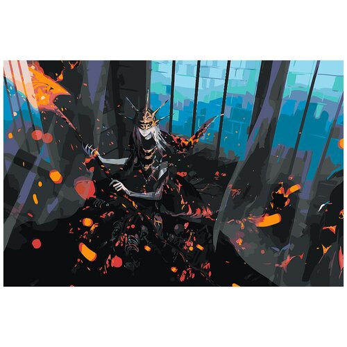 Картина по номерам Dark Souls Дарк Соулс: Олдрик, Раскраска 40x60 см, Игры картина по номерам dark souls дарк соулс хранительница огня раскраска 40x60 см игры