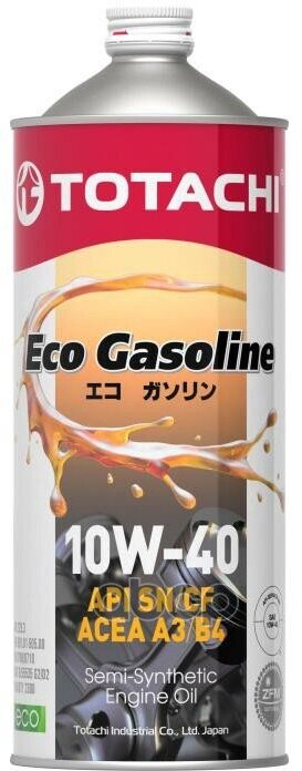 TOTACHI Масло Моторное Totachi Eco Gasoline 10W-40 Полусинтетическое 1 Л 4589904934902