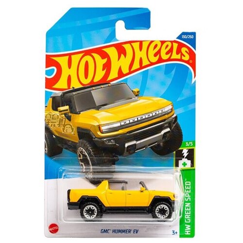 Базовая машинка Hot Wheels GMC HUMMER EV, желтая, Хот Вилс Mattel арт. 5785/HCT03 базовая машинка hot wheels blade raider фиолетовая хот вилс mattel арт 5785 hcw92