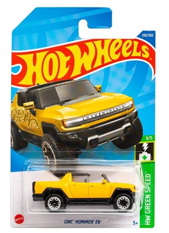 Базовая машинка Hot Wheels GMC HUMMER EV желтая Хот Вилс Mattel арт. 5785/HCT03