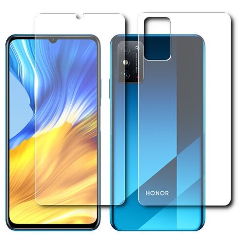 Гидрогелевая пленка LuxCase для Honor X10 Max 0.14mm Matte Front and Back 87626 гидрогелевая пленка для honor x10 хонор х10 на экран и заднюю панель матовая