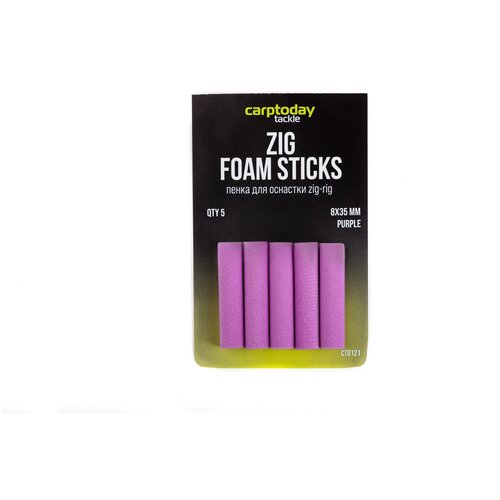 Пенки для оснастки зиг риг Carptoday Tackle Foam Sticks, фиолетовые пенки для оснастки зиг риг carptoday tackle foam sticks оранжевые
