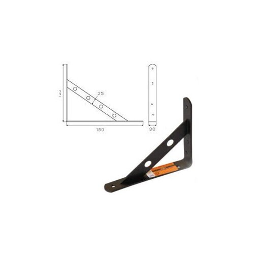 Консоль силовая альфа 125х150х24мм 5кг хром 701₽