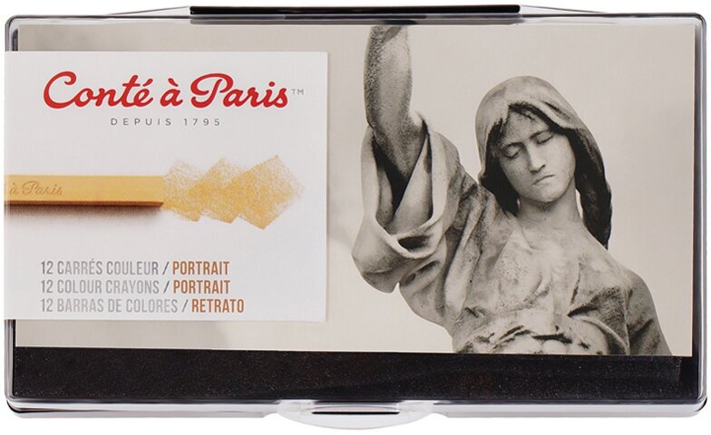 Набор цветных мелков Conte a Paris, 12шт, портретные оттенки, пласт. коробка