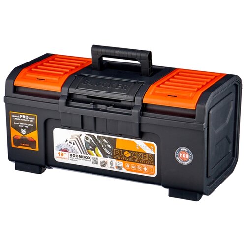 фото Ящик с органайзером blocker boombox br3941 48x26.8x23.6 см 19'' черный/оранжевый