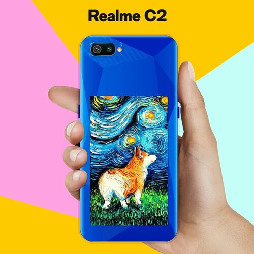 Силиконовый чехол на realme C2 Ван Гог Корги / для Реалми Ц2 силиконовый чехол на realme 8 ван гог корги для реалми 8