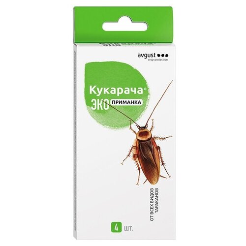 фото Защита от насекомых "кукарача эко", приманка, 4 штуки по 1,5 грамма avgust