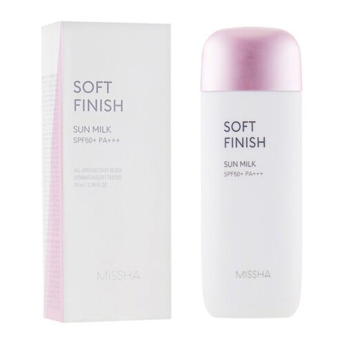 Идеальный солнцезащитный крем на каждый день MISSHA ALL AROUND SAFE BLOCK SOFT FINISH SUN MILK SPF50+/PA+++ 70ml.