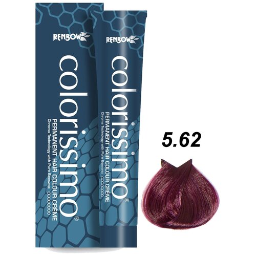 Крем-краска для окрашивания волос COLORISSIMO 5.62 светлый фиолетово-красный коричневый 100 мл
