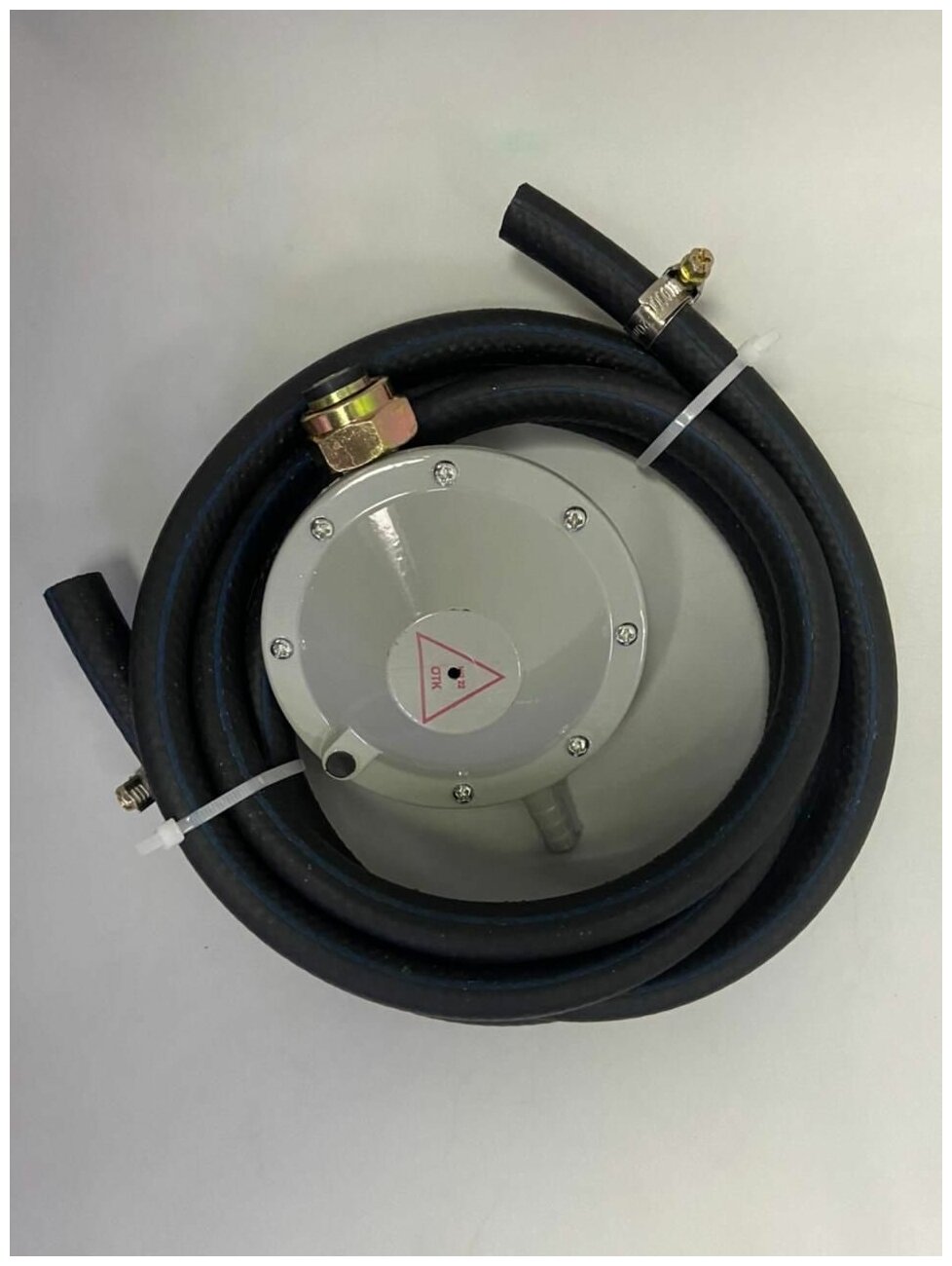 Комплект-редуктор газовый РДСГ 1-12 "лягушка" + шланг(рукав) резинотканный 2м+ 2 хомута