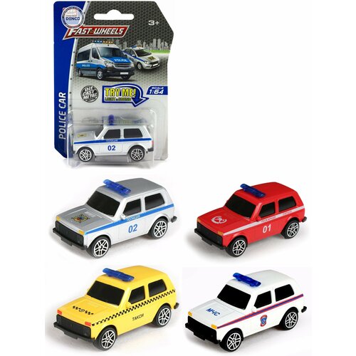 Металлическая машинка Play Smart 1:64 Lada: Нива: Экстренные службы 6706 / Микс