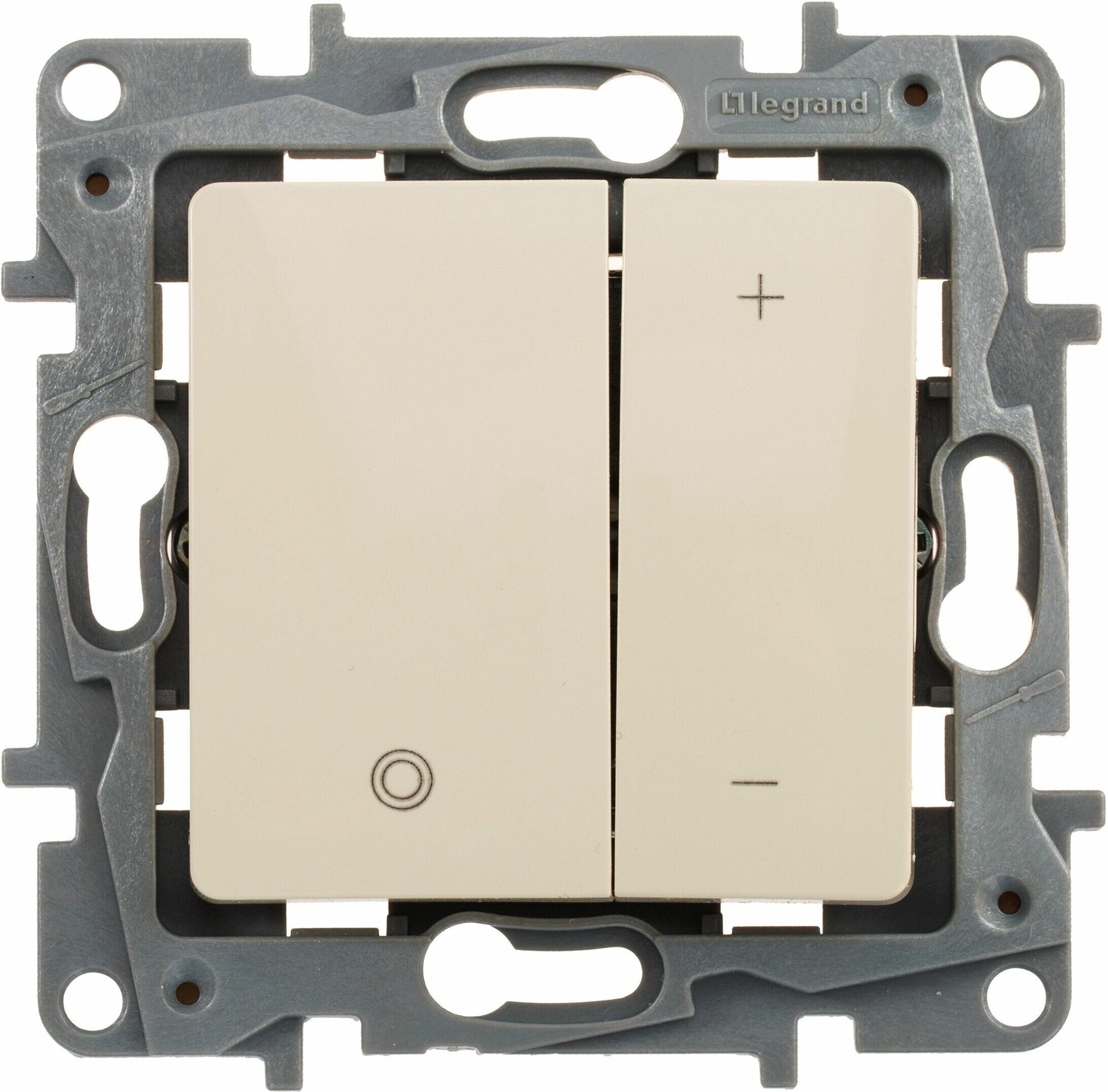Регулятор Legrand Etika 2 клавиши IP20 ABS пластик серый