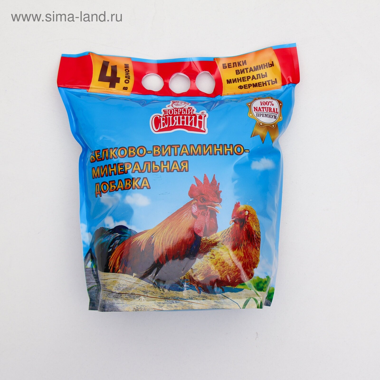Добавка белково-витаминно-минеральная с ферментами для домашней птицы 4 в 1 премиум Добрый Селянин (1,7 кг)