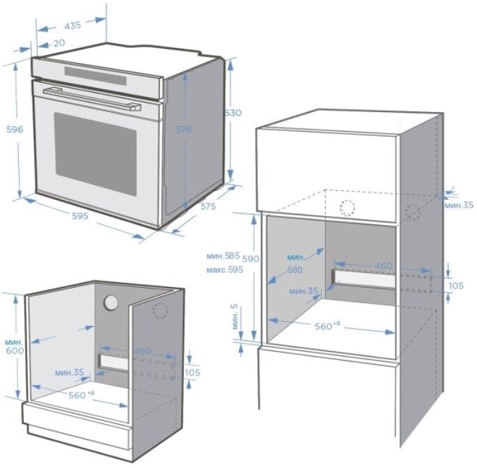 Midea Электрический духовой шкаф Midea MO57105GW - фотография № 2