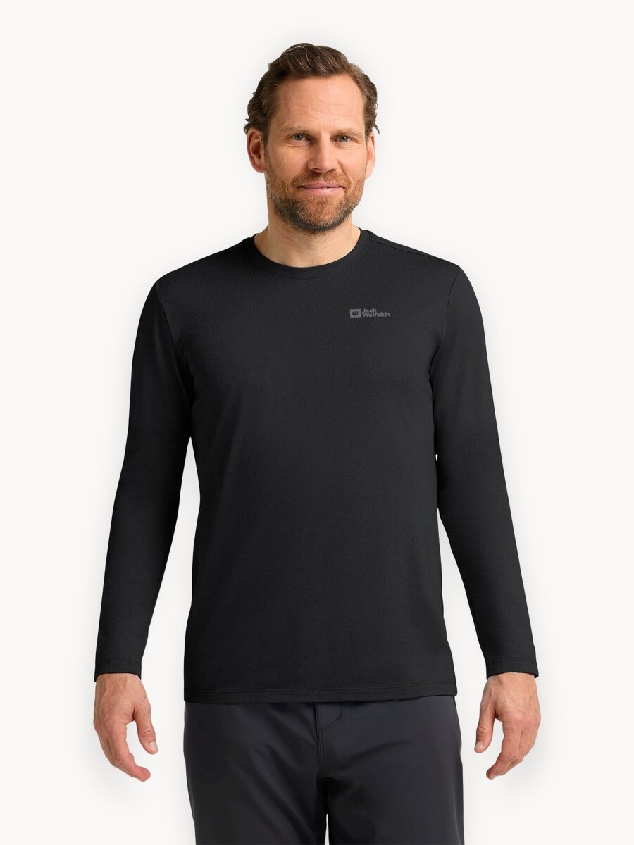 Лонгслив Jack Wolfskin Sky Thermal, размер M, , чёрный