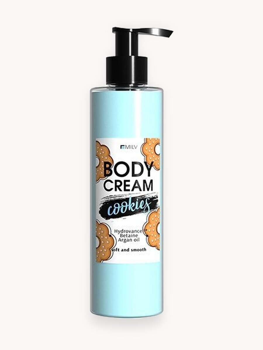 MILV Крем для тела увлажняющий для всех типов кожи с ароматом "Печенье" 250 мл