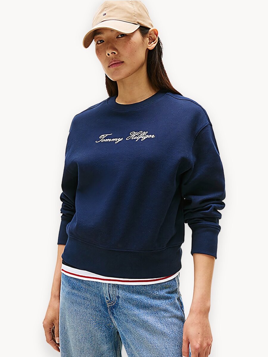 Свитшот TOMMY HILFIGER, размер M, , темно-синий